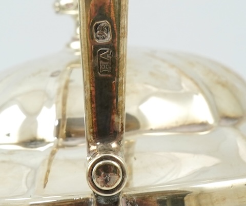A late Victorian silver mounted cut glass biscuit barrel, by Atkin Brothers